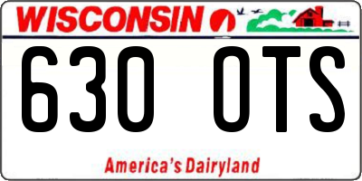 WI license plate 630OTS