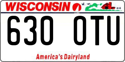 WI license plate 630OTU