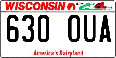 WI license plate 630OUA