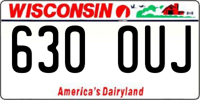 WI license plate 630OUJ