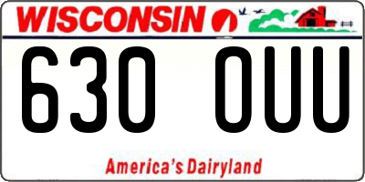WI license plate 630OUU
