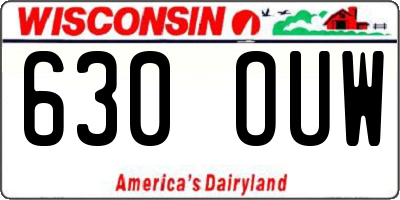 WI license plate 630OUW