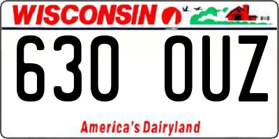 WI license plate 630OUZ