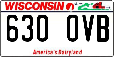 WI license plate 630OVB