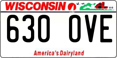 WI license plate 630OVE