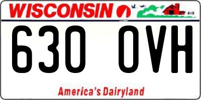 WI license plate 630OVH