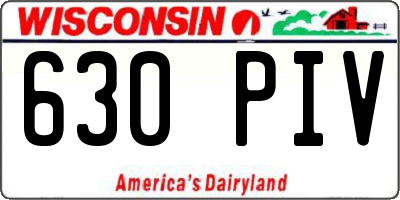 WI license plate 630PIV