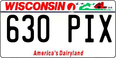 WI license plate 630PIX
