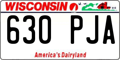 WI license plate 630PJA