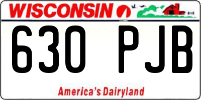 WI license plate 630PJB