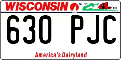 WI license plate 630PJC