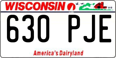 WI license plate 630PJE