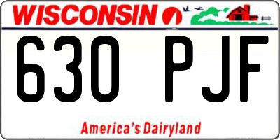 WI license plate 630PJF