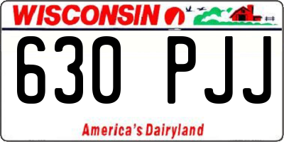 WI license plate 630PJJ