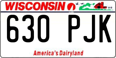 WI license plate 630PJK
