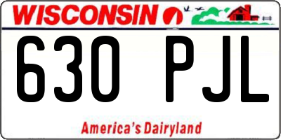 WI license plate 630PJL