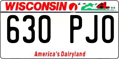 WI license plate 630PJO