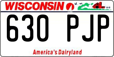 WI license plate 630PJP