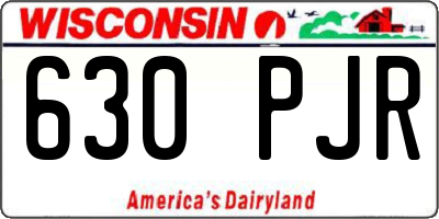 WI license plate 630PJR