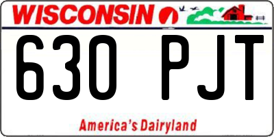 WI license plate 630PJT