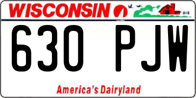 WI license plate 630PJW