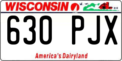 WI license plate 630PJX