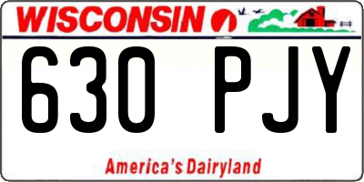 WI license plate 630PJY