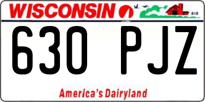 WI license plate 630PJZ
