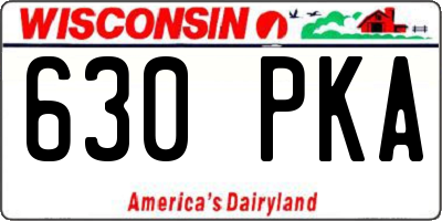 WI license plate 630PKA