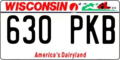 WI license plate 630PKB