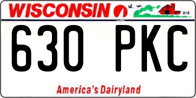 WI license plate 630PKC