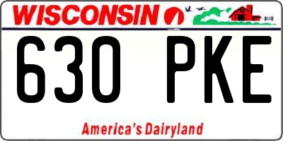 WI license plate 630PKE