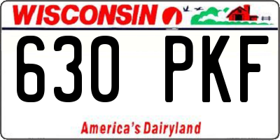 WI license plate 630PKF