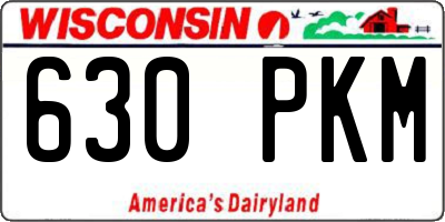 WI license plate 630PKM