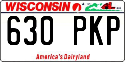 WI license plate 630PKP