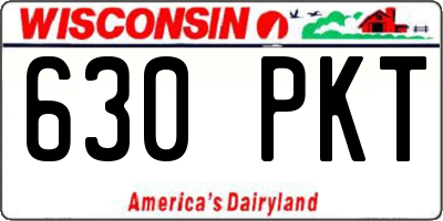 WI license plate 630PKT