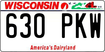 WI license plate 630PKW