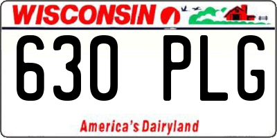 WI license plate 630PLG