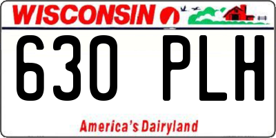 WI license plate 630PLH