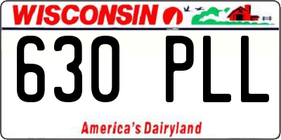 WI license plate 630PLL