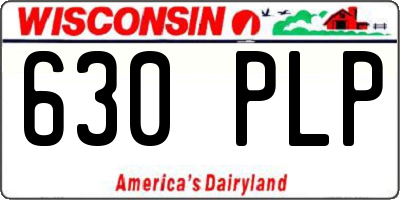 WI license plate 630PLP