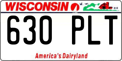 WI license plate 630PLT