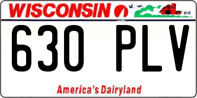 WI license plate 630PLV