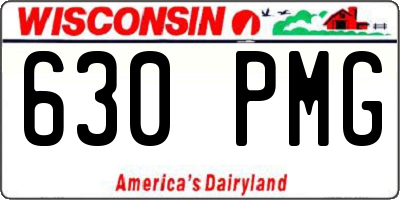 WI license plate 630PMG
