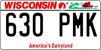 WI license plate 630PMK