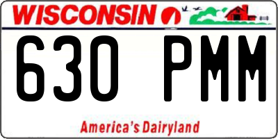 WI license plate 630PMM