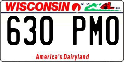 WI license plate 630PMO