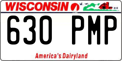 WI license plate 630PMP
