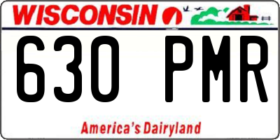 WI license plate 630PMR