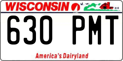 WI license plate 630PMT